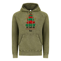 Vintage Olive crocin around the christmas tree Vintage Hoodie - MaliasSmallBusiness