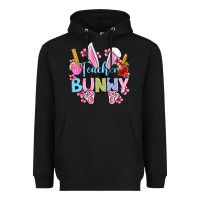 Black Easter Teacher bunny Heavyweight Hoodie - OliviaCreatesArt