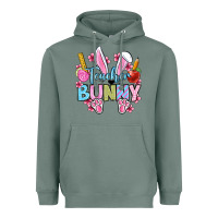Sage Easter Teacher bunny Heavyweight Hoodie - OliviaCreatesArt