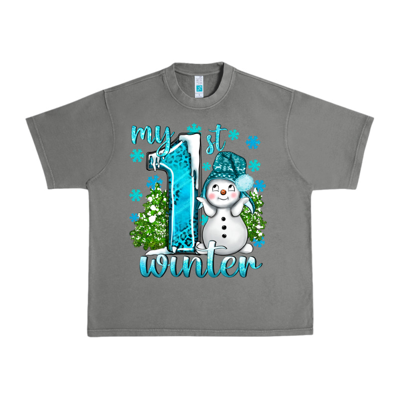 My 1 St Winter With Cute Snowman Urban Heavy Tee by BundleAndBundleShop | Teevron