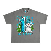 Tornado My 1 St Winter With Cute Snowman Urban Heavy Tee - BundleAndBundleShop