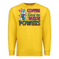Lemon Coffee Gives Me Nurse Powers Premium Sweatshirt - FaDigitalArtStudio