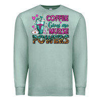 Seafoam Coffee Gives Me Nurse Powers Premium Sweatshirt - FaDigitalArtStudio