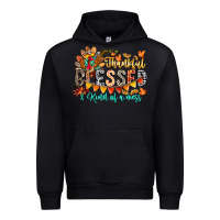 Black Thankful Blessed Kind Of Mess Urban Hoodie - CowhideDigitalArt