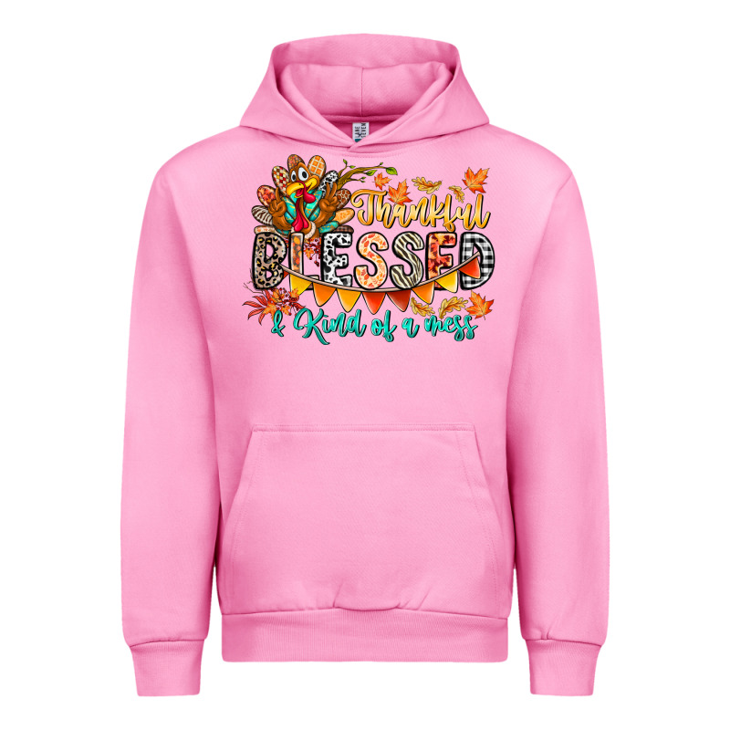 Thankful Blessed Kind Of Mess Urban Hoodie by CowhideDigitalArt | Teevron