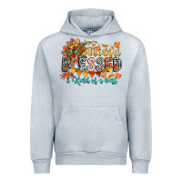 Heather Grey Thankful Blessed Kind Of Mess Urban Hoodie - CowhideDigitalArt