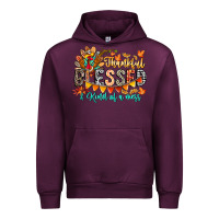 Mauve Wine Thankful Blessed Kind Of Mess Urban Hoodie - CowhideDigitalArt