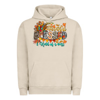 Pigment French Oak Thankful Blessed Kind Of Mess Urban Hoodie - CowhideDigitalArt