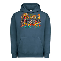 Pigment Midnight Navy Thankful Blessed Kind Of Mess Urban Hoodie - CowhideDigitalArt