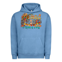 Pigment Pebble Blue Thankful Blessed Kind Of Mess Urban Hoodie - CowhideDigitalArt