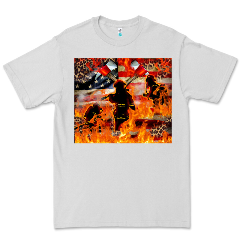 Western Firefighters With Thin Red Line Premium Tee by LillyAllenDesigns | Teevron