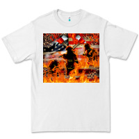 White Western Firefighters With Thin Red Line Premium Tee - LillyAllenDesigns