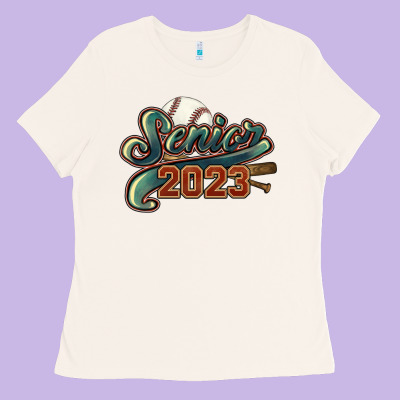 Senior 2023 Baseball Ladies Tee Designed By Nancycooperartshop