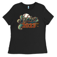 Black senior 2023 baseball Ladies Tee - NancyCooperArtShop