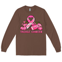 Chestnut tackle cancer pumpkins football and ribbon breast cancer awareness Long Sleeve Tee - Jasminsmagicworld