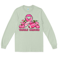 Matcha tackle cancer pumpkins football and ribbon breast cancer awareness Long Sleeve Tee - Jasminsmagicworld