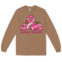 Toasted Coconut tackle cancer pumpkins football and ribbon breast cancer awareness Long Sleeve Tee - Jasminsmagicworld