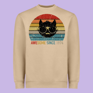 Awesome Since 1974 Heavyweight Sweatshirt Designed By Bettercallsaul