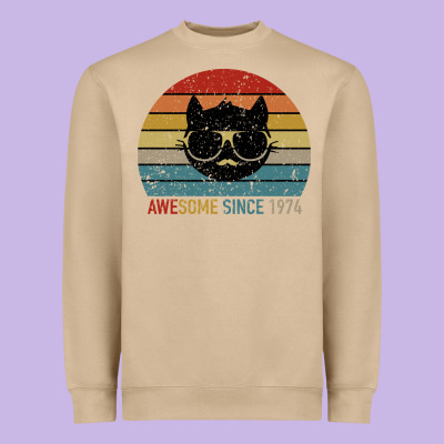 Awesome Since 1974 Heavyweight Sweatshirt Designed By Bettercallsaul