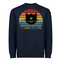 Navy Awesome Since 1974 Heavyweight Sweatshirt - Bettercallsaul