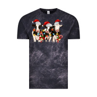Cloud Black christmas three cows Vintage Tee - MaliasSmallBusiness