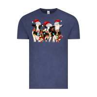 Vintage Denim christmas three cows Vintage Tee - MaliasSmallBusiness