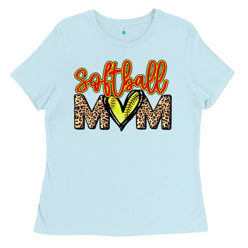 Softball Mom Ladies Tee by NancyCooperArtShop | Teevron