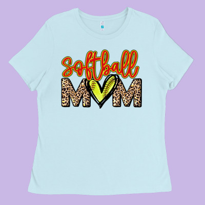 Softball Mom Ladies Tee Designed By Nancycooperartshop
