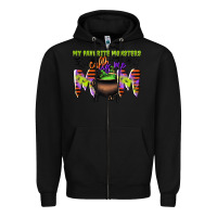 Black my favorite monsters calls me mom Zipper Hoodie - CowGirlArtShop