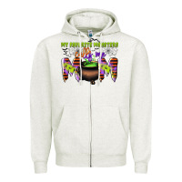 Oatmeal Heather my favorite monsters calls me mom Zipper Hoodie - CowGirlArtShop