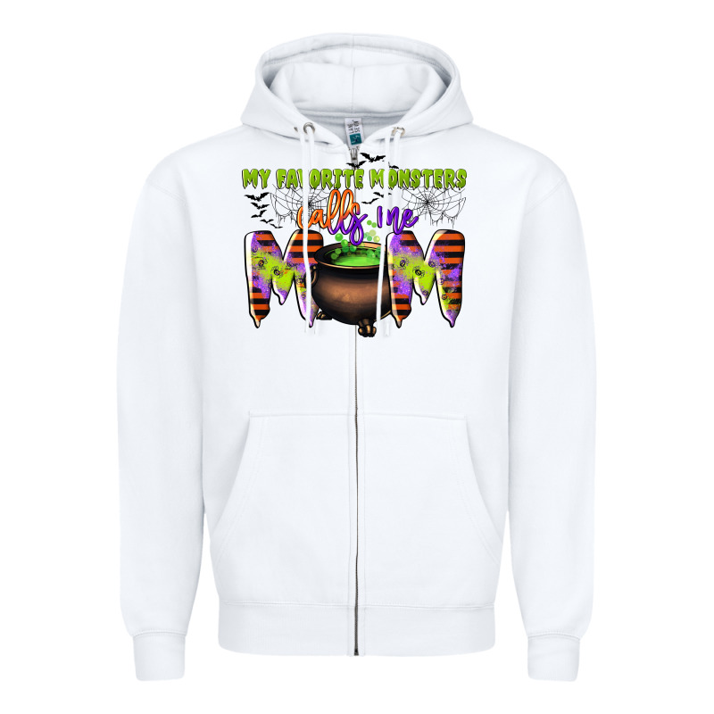 My Favorite Monsters Calls Me Mom Zipper Hoodie by CowGirlArtShop | Teevron