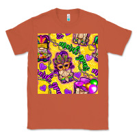 Copper Mardi gras gnomies seamless pattern Classic Tee - BundleAndBundleShop