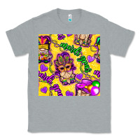 Heather Grey Mardi gras gnomies seamless pattern Classic Tee - BundleAndBundleShop
