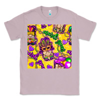 Lilac Mardi gras gnomies seamless pattern Classic Tee - BundleAndBundleShop