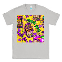 Moon Dust Mardi gras gnomies seamless pattern Classic Tee - BundleAndBundleShop