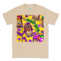Mushroom Mardi gras gnomies seamless pattern Classic Tee - BundleAndBundleShop