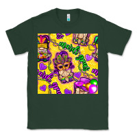 Sports Green Mardi gras gnomies seamless pattern Classic Tee - BundleAndBundleShop