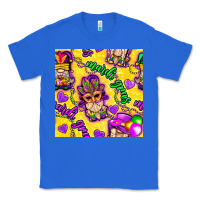 True Royal Mardi gras gnomies seamless pattern Classic Tee - BundleAndBundleShop