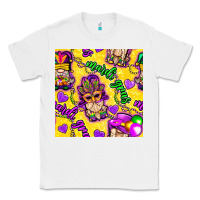 White Mardi gras gnomies seamless pattern Classic Tee - BundleAndBundleShop