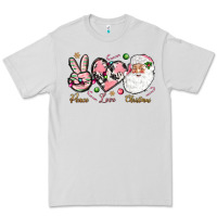Dove Grey pink peace love christmas Premium Tee - NancyCooperArtShop