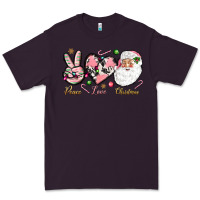 Plum pink peace love christmas Premium Tee - NancyCooperArtShop
