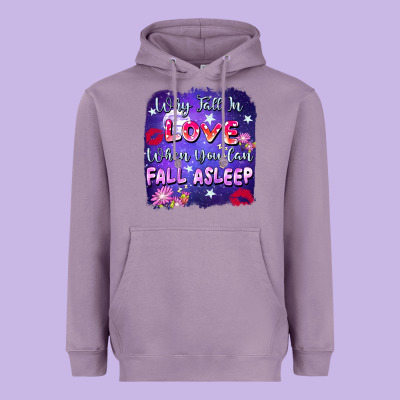 Why Fall In Love When You Can Fall Asleep Heavyweight Hoodie Designed By Fadigitalartstudio