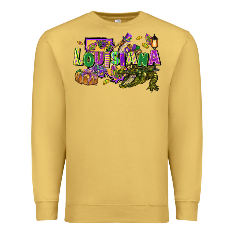 Louisiana Mardi Gras Premium Sweatshirt by FaDigitalArtStudio | Teevron