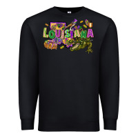 Black louisiana mardi gras Premium Sweatshirt - FaDigitalArtStudio