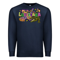 Navy louisiana mardi gras Premium Sweatshirt - FaDigitalArtStudio