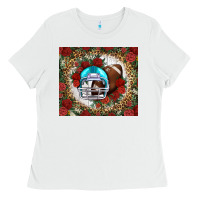 American Football Helmet And Leopard Ladies Tee | Teevron