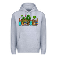 Heather Grey blessed olivia Premium Hoodie - OliviaCreatesArt