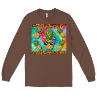 Chestnut summer pineapple Long Sleeve Tee - BarkalooDesign