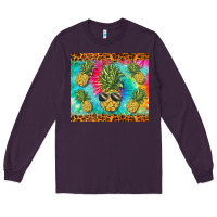 Plum summer pineapple Long Sleeve Tee - BarkalooDesign