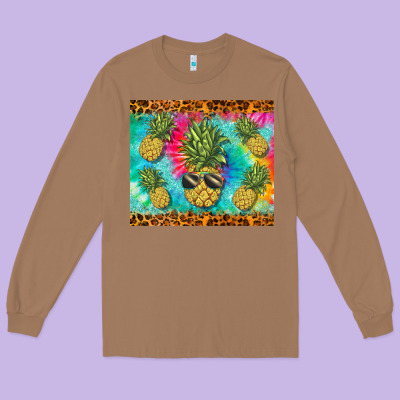 Summer Pineapple Long Sleeve Tee Designed By Barkaloodesign